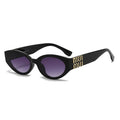 Women's Oval Cat-Eye Sunglasses – UV400 Gradient Lenses, Gold Logo Detail | 6 Colors