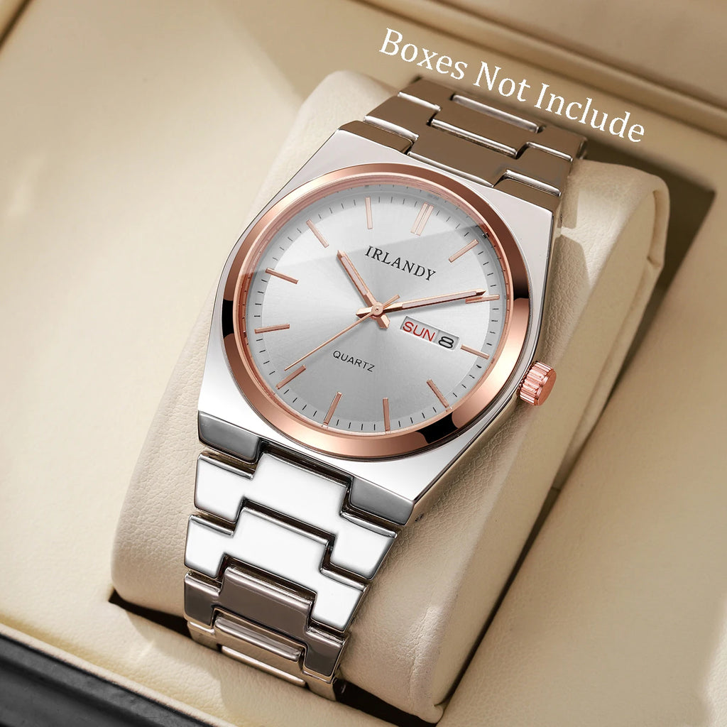 Men's Slim Quartz Watch with Calendar