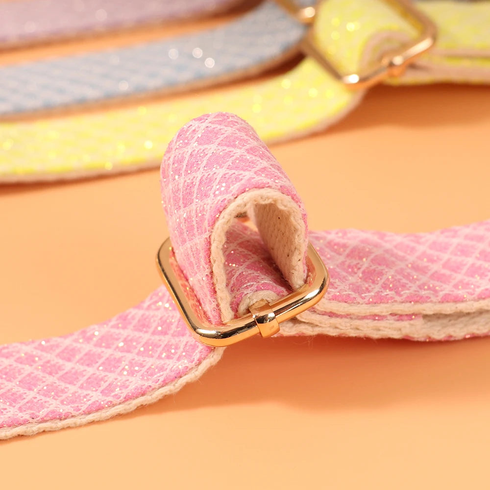 Personalized Bling Nylon Dog Collar – Free Engraved ID Tag with Flower Accessory