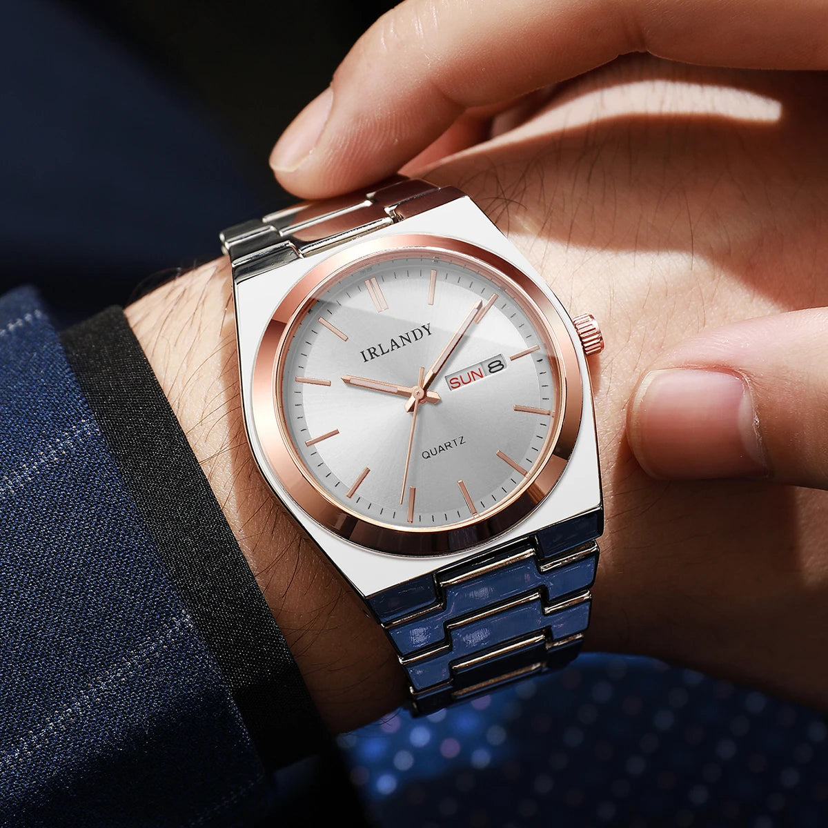 Men's Slim Quartz Watch with Calendar