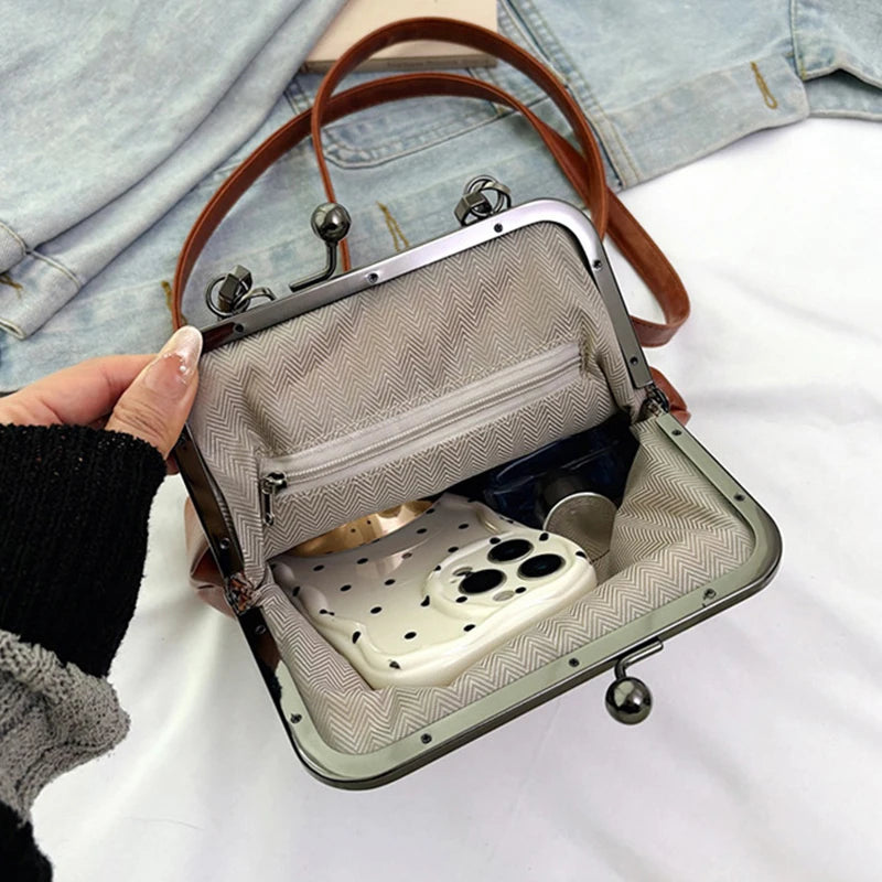 Women's Vintage Shell Handbag – PU Leather Crossbody & Shoulder Bag