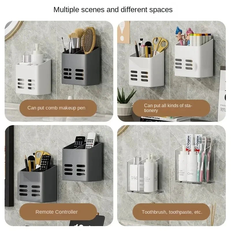 No-Drill Bathroom Corner Shelf – Wall Mount Makeup & Toiletries Organizer