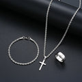 Stainless Steel Cross Jewelry Set