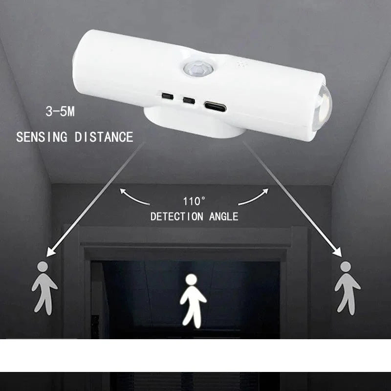 Smart RGB Night Light – Motion Sensor, Rechargeable, Magnetic Wall Lamp
