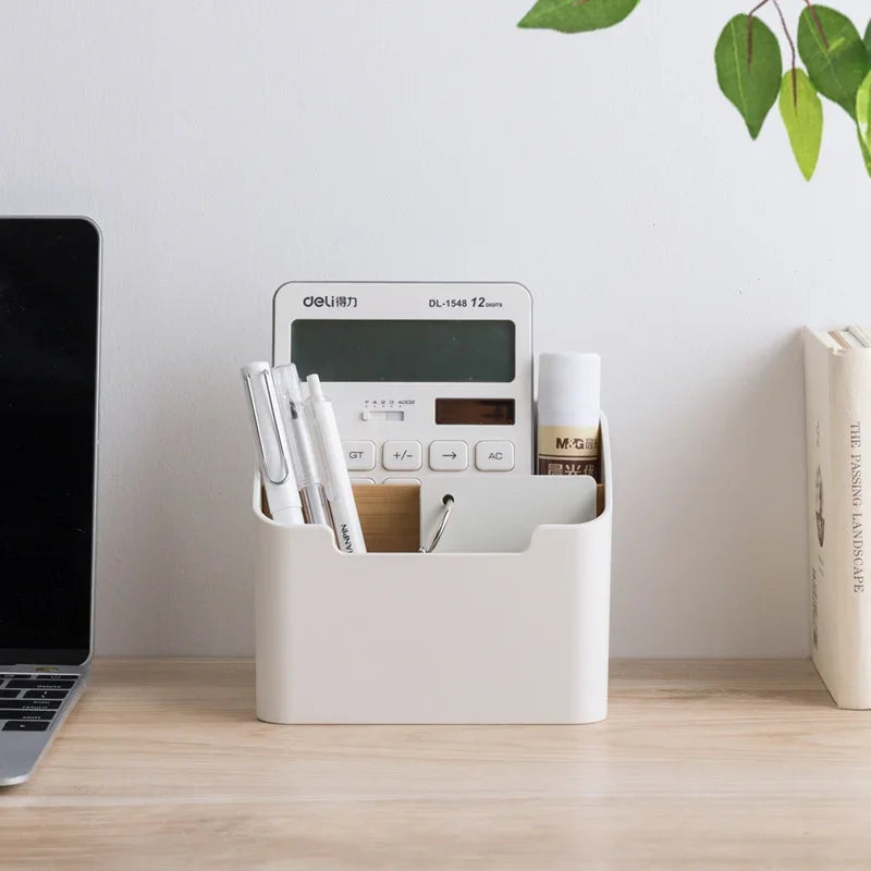 Desktop Storage Box – Remote Control, Tissue & Office Supplies Organizer