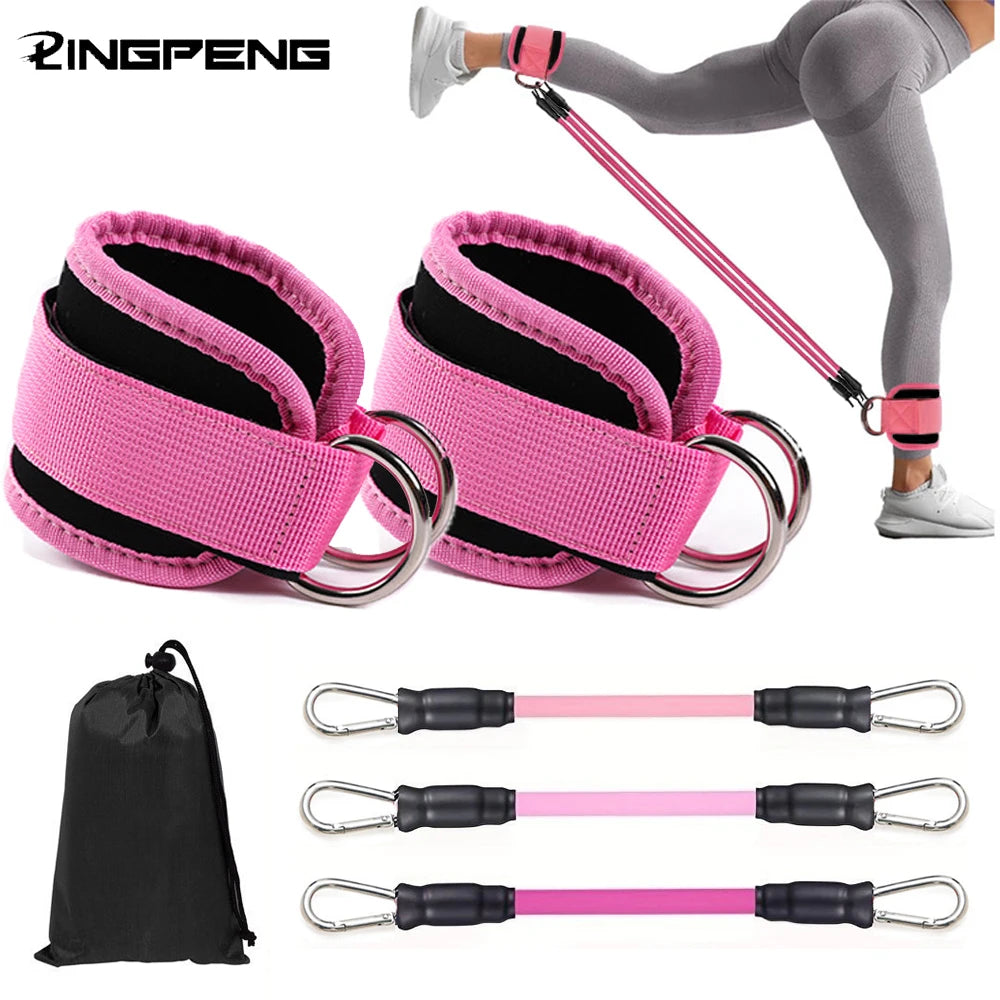 Ankle Strap Resistance Bands – Hip & Glute Workout Set for Gym & Home, Men & Women