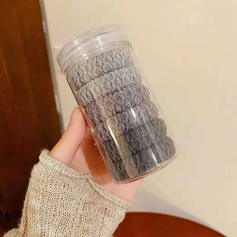 Thick Knit Scrunchies – 6-Piece Ponytail Holder Set