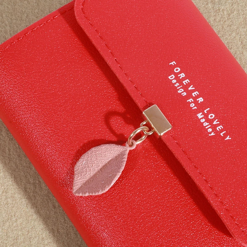 Women's Trifold Wallet – Minimalist PU Coin Purse & Credit Card Holder