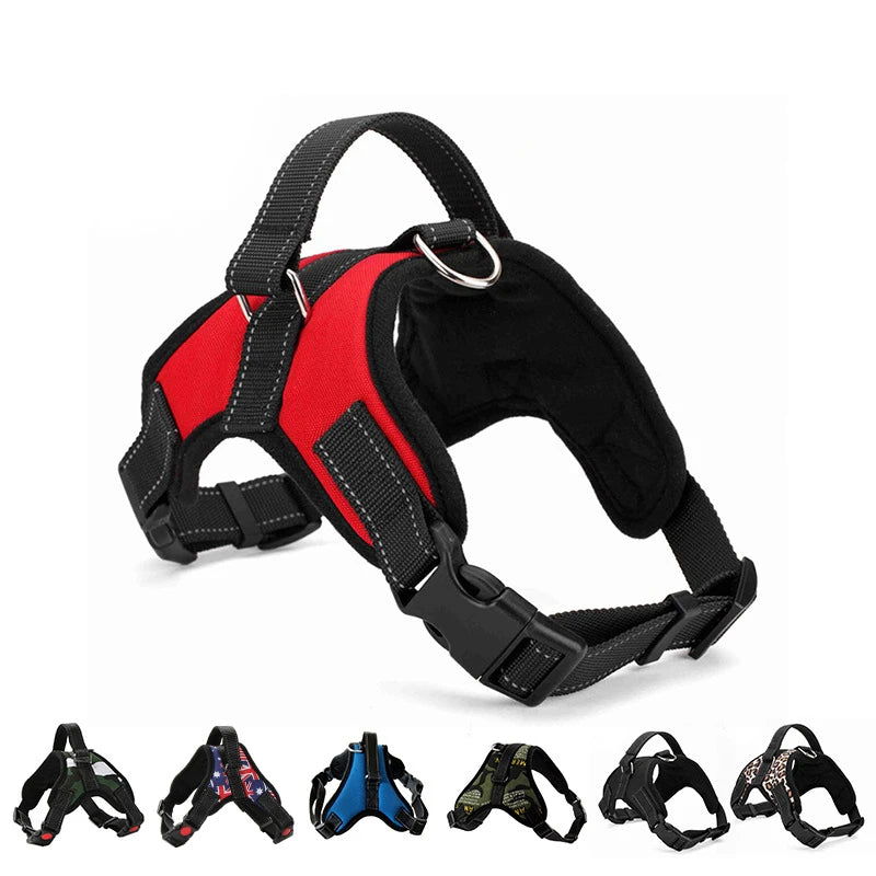 Dog Vest Harness – Adjustable Quick-Release Nylon Harness for Puppies & Dogs