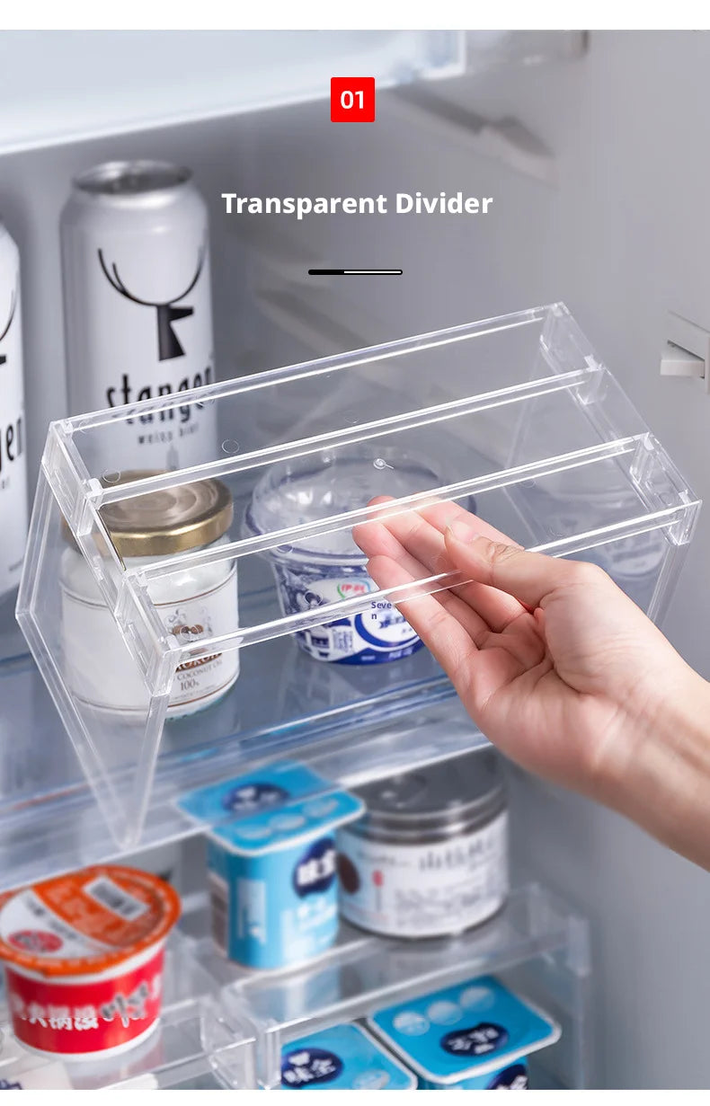 Clear Expandable Cabinet Organizer – Spice & Dish Divider for Kitchen & Bathroom