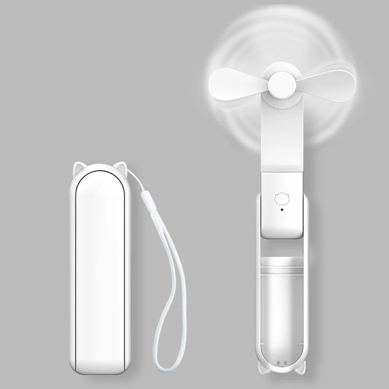Mini Ventilateur Portable USB Pliable – 3 Vitesses, Rechargeable, Femmes & Voyage