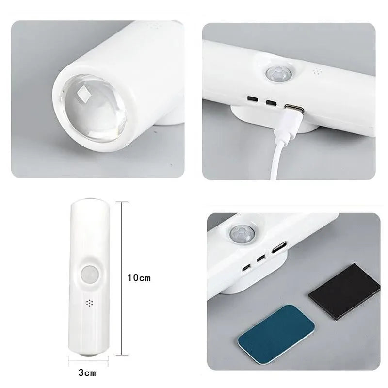 Smart RGB Night Light – Motion Sensor, Rechargeable, Magnetic Wall Lamp