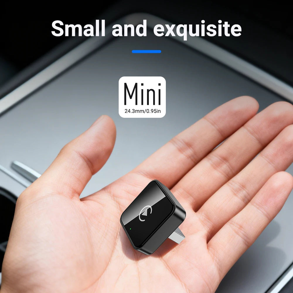2-in-1 Wireless CarPlay & Android Auto Adapter – 5GHz WiFi, USB-C/USB