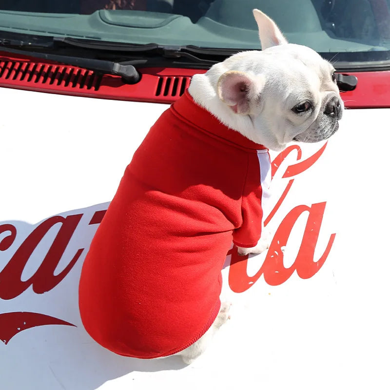 Baseball Dog Jacket – Winter Sweatshirt for Small & Medium Dogs