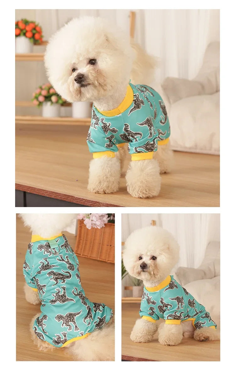 Soft Cotton Dog Pajamas for Small Dogs – Puppy Onesie for Girls & Boys