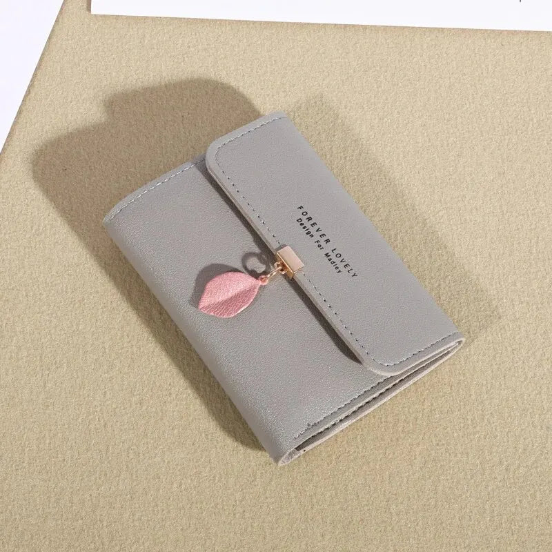 Women's Trifold Wallet – Minimalist PU Coin Purse & Credit Card Holder
