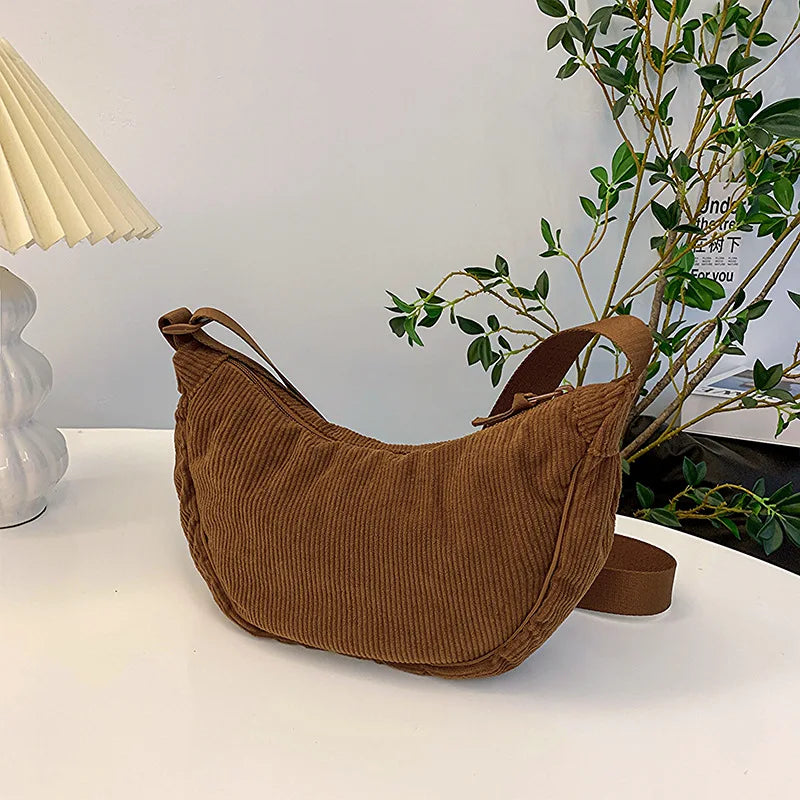 Corduroy Hobo Shoulder Bag – Crossbody