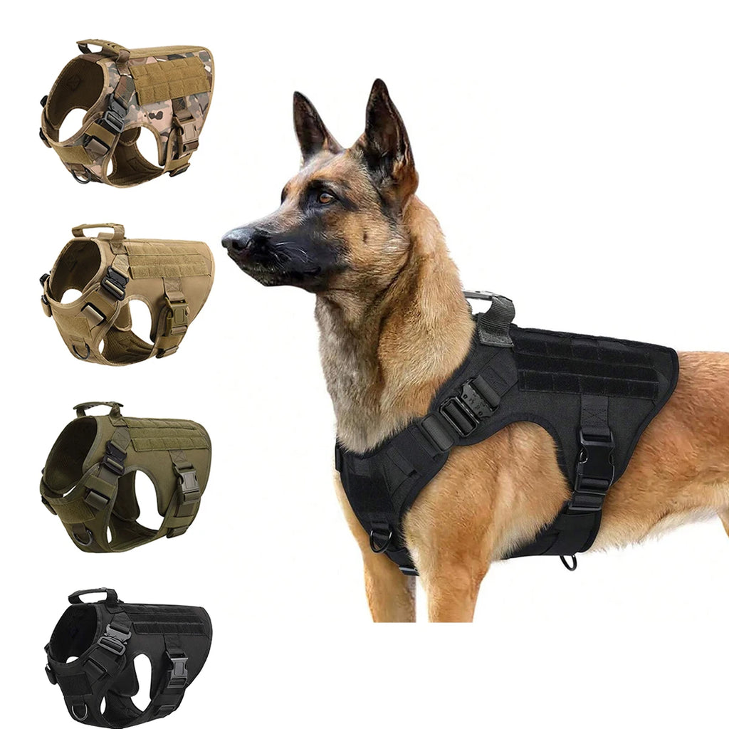 Tactical Dog Harness – Military Training Vest for Large Dogs (German Shepherd, Malinois & More)