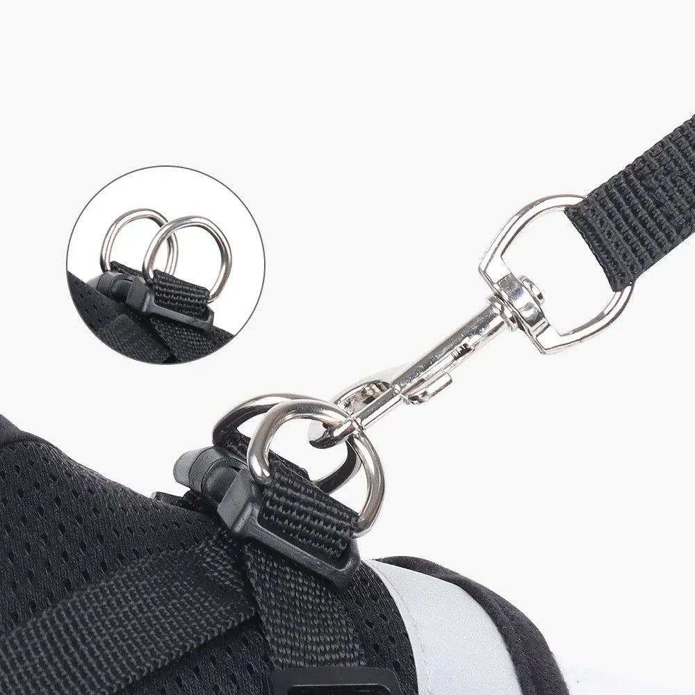 Cat Harness & Leash Set – Adjustable Reflective Escape-Proof Mesh Vest