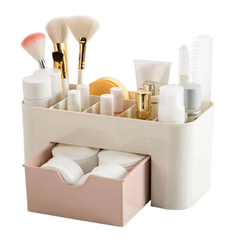 Nail Art Organizer Box – Plastic Storage Case for Cotton Pads, Swabs & Gel Polish Tools