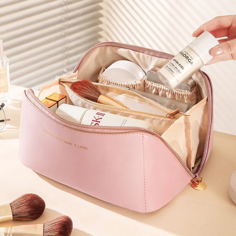 Waterproof Makeup Bag – Large Capacity Portable Beauty & Skincare Clutch