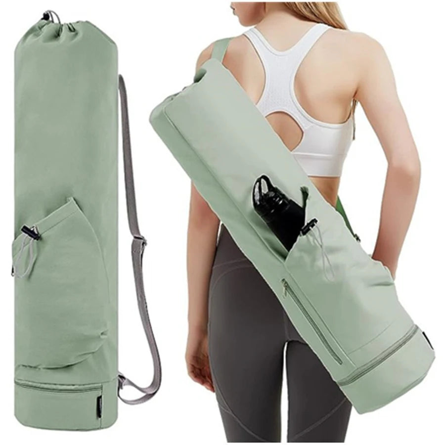 Large-Capacity Yoga Mat Storage Bag – Canvas, Adjustable Strap