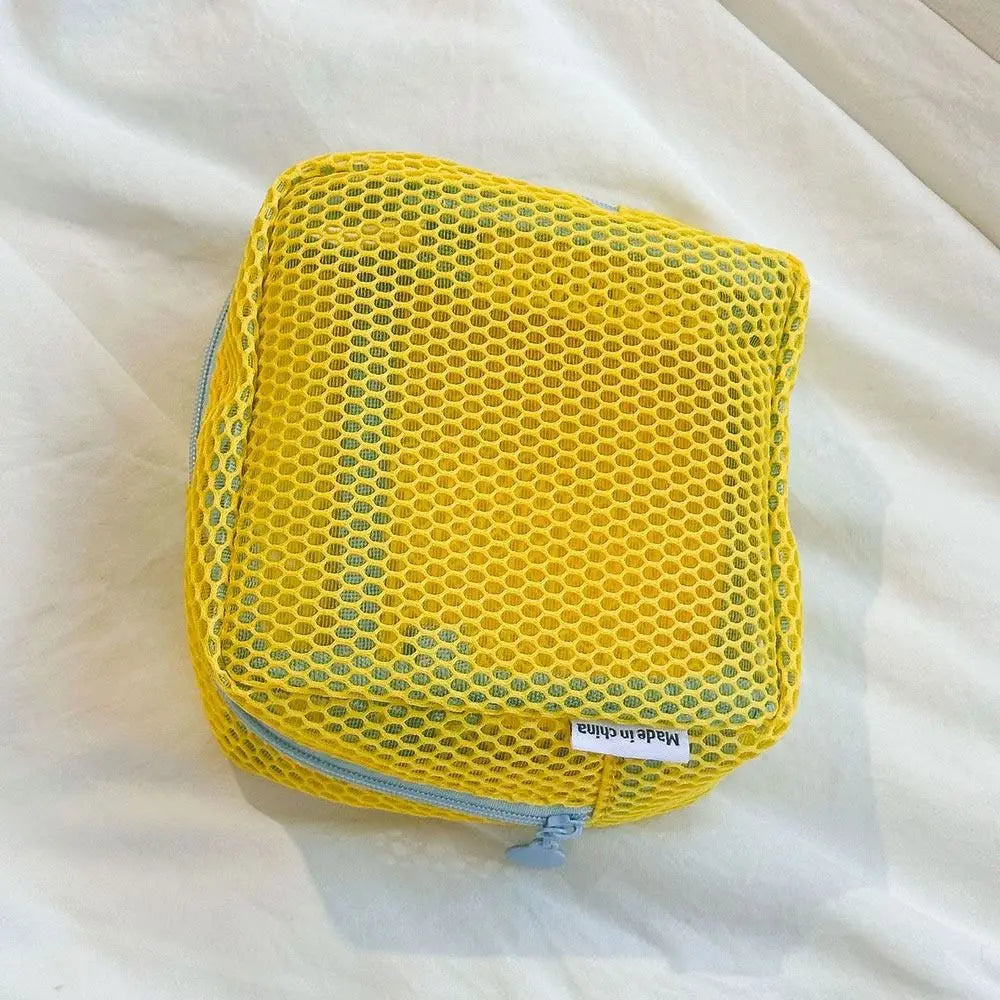 Candy Color Mesh Cosmetic Storage Bag