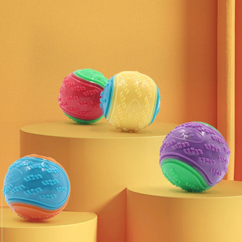 Soft TPR Squeaky Ball for Dogs – Interactive, Bite-Resistant, Teeth Cleaning, 6.5cm