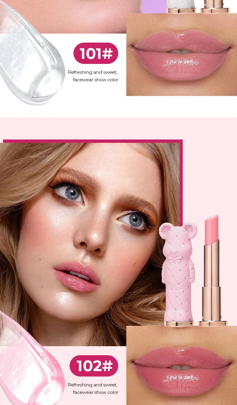 Beauty Glazed Bear Moisturizing Lipstick – Nourishing Colored Lip Balm
