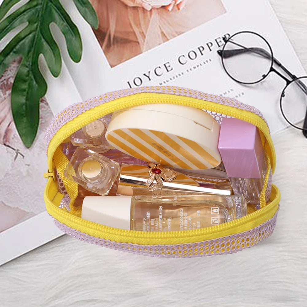 Candy Color Mesh Cosmetic Storage Bag