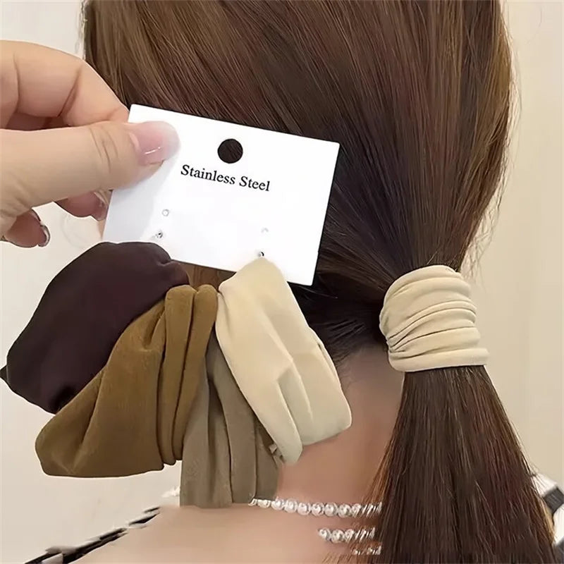 4-Piece Hair Band Set — Thick Ponytail Holder Scrunchies