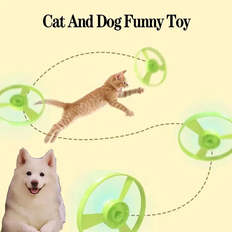 Mini Flying Disc Launcher Cat Toy – Interactive Shooting Gun for Kittens & Cats