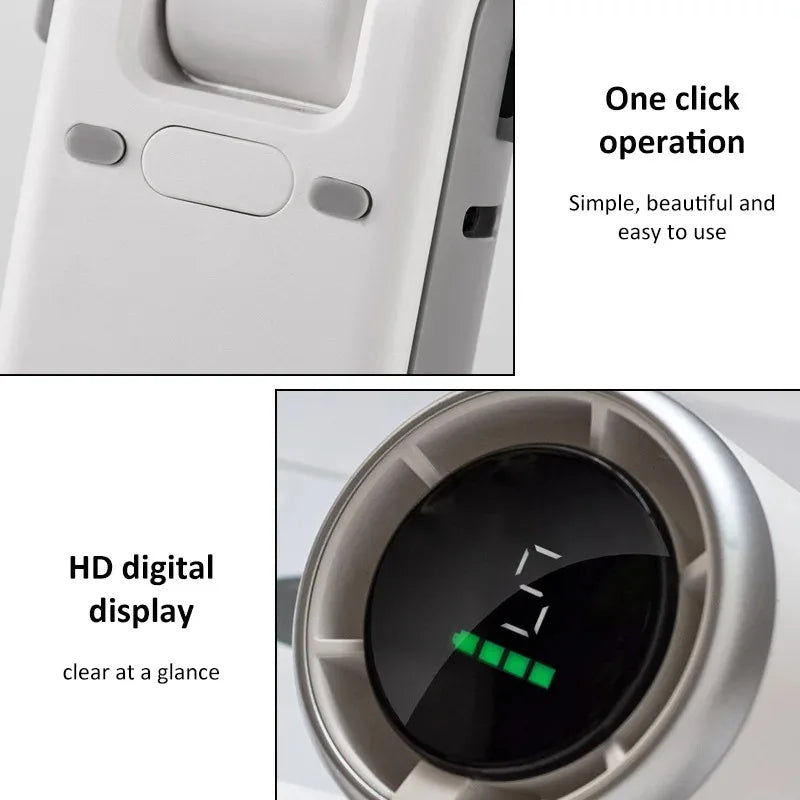 Portable Mini Turbine Fan – Foldable Handheld & Desktop USB Rechargeable Fan (White / Black / Green)