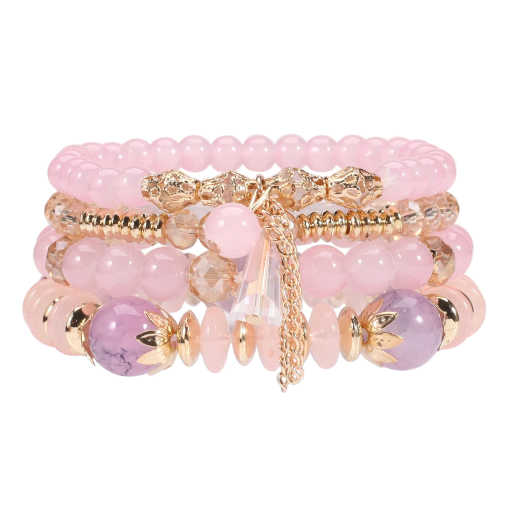 Bohemian Stackable Bead Bracelets — Charm Pendant