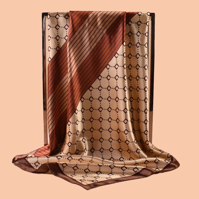 Satin Square Scarf – Versatile Headscarf, Hair Wrap & Beach Accessory for Women