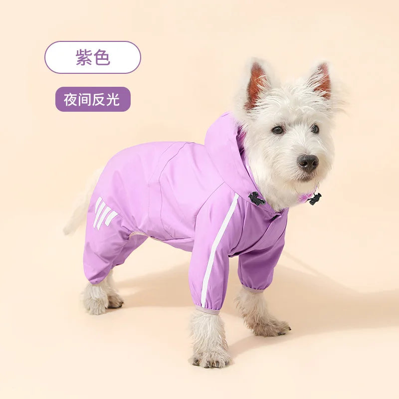 Reflective Waterproof Dog Raincoat – Jumpsuit for Small & Medium Dogs