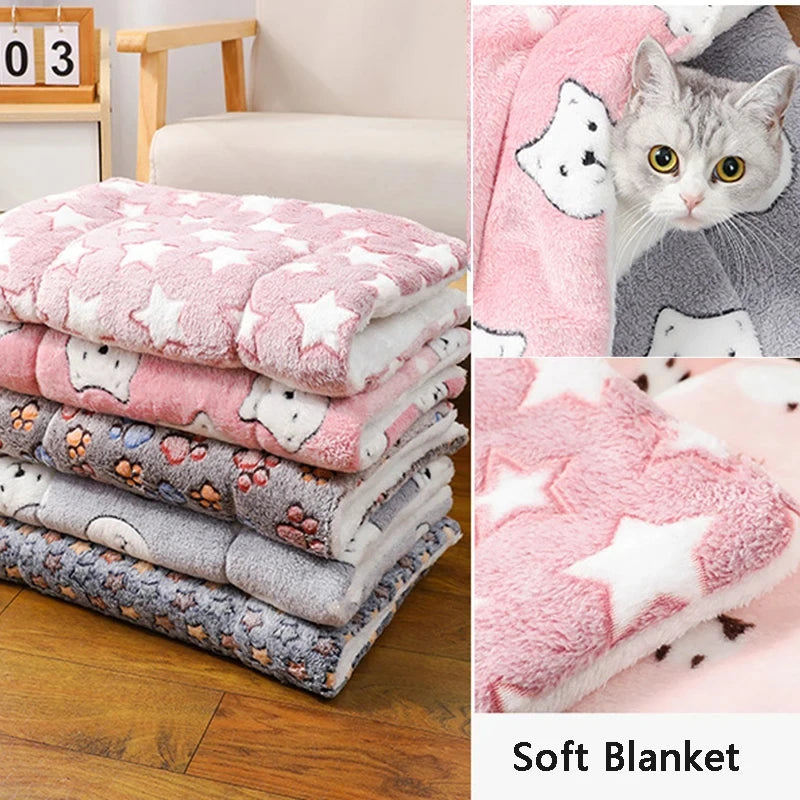 Thick Flannel Cat Sleeping Mat — Soft Winter Cushion