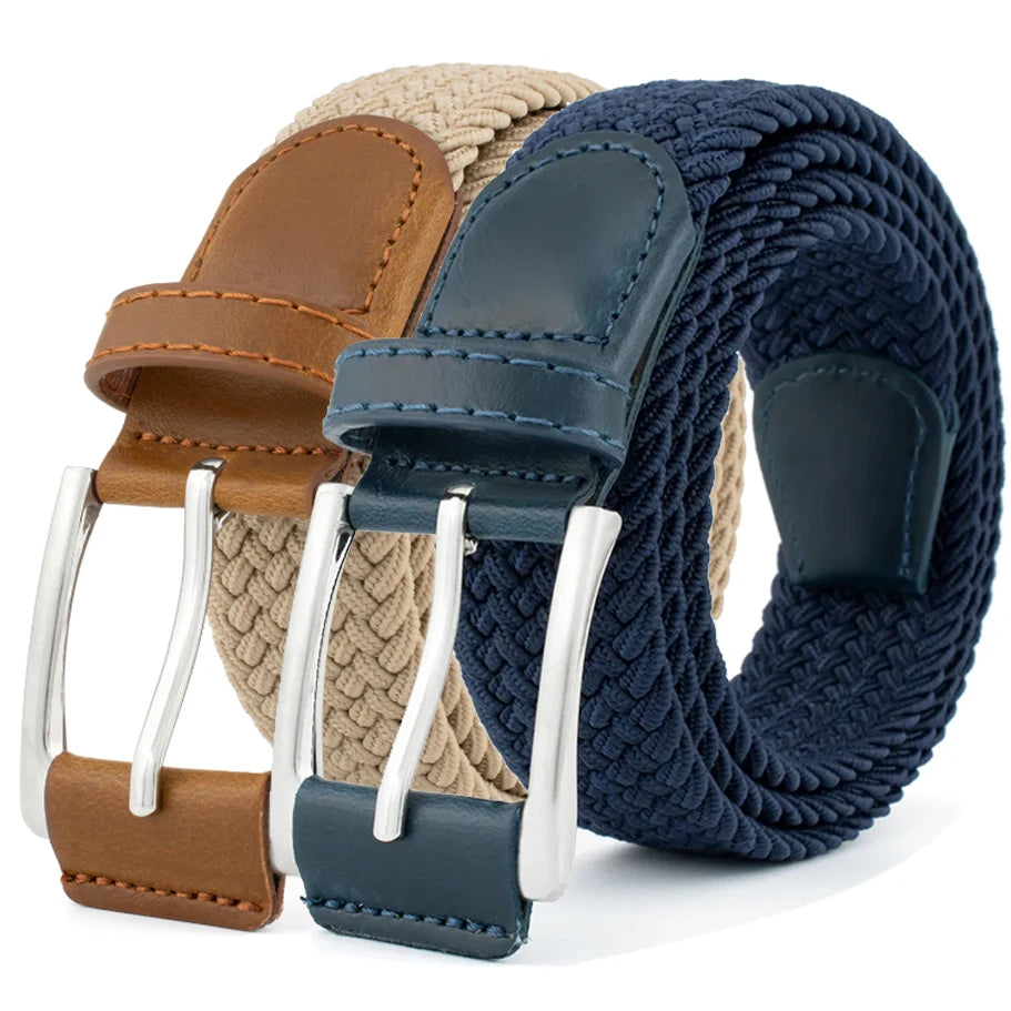 Stretch Woven Belt – Breathable Nylon Outdoor Belt with Alloy Pin Buckle for Men & Women