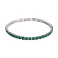 Cubic Zirconia Tennis Bracelet – Gold & Silver Chain