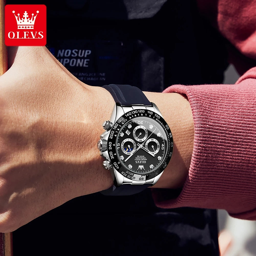 Men's Moon Phase Chronograph Watch