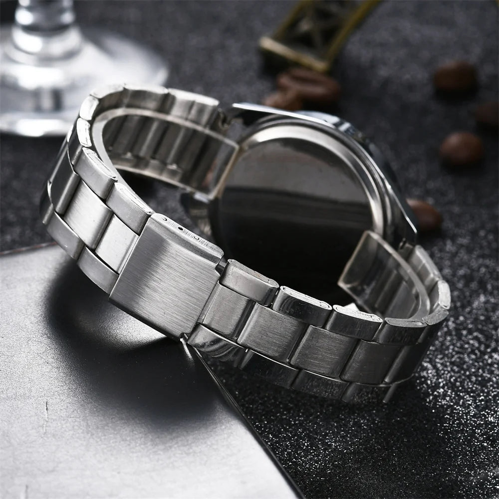 Women's Diamond Quartz Watch – Stainless Steel Bracelet, Round Dial | Gold, Silver, Rose Gold