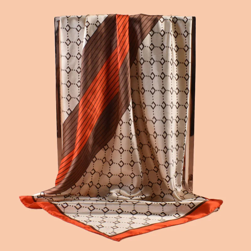 Satin Square Scarf – Versatile Headscarf, Hair Wrap & Beach Accessory for Women