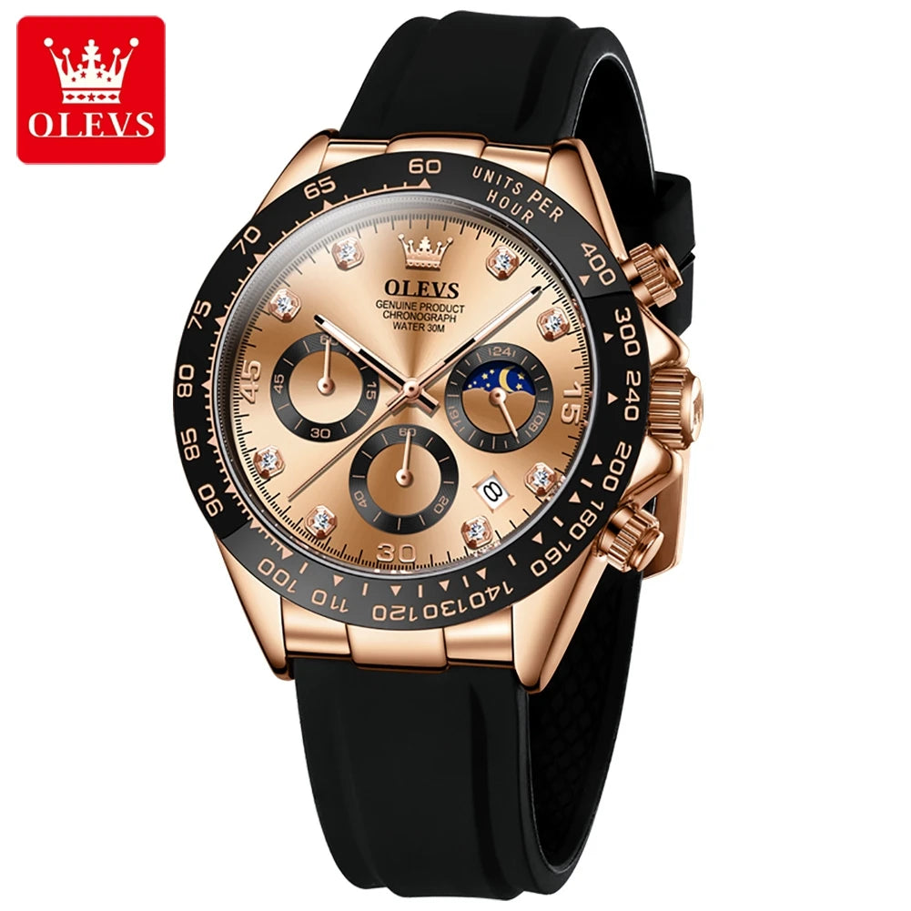 Men's Moon Phase Chronograph Watch