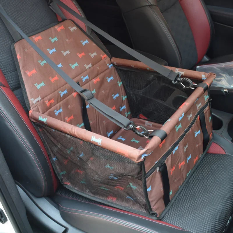 Waterproof Pet Car Seat Bag – Foldable Dog Mat & Travel Organizer