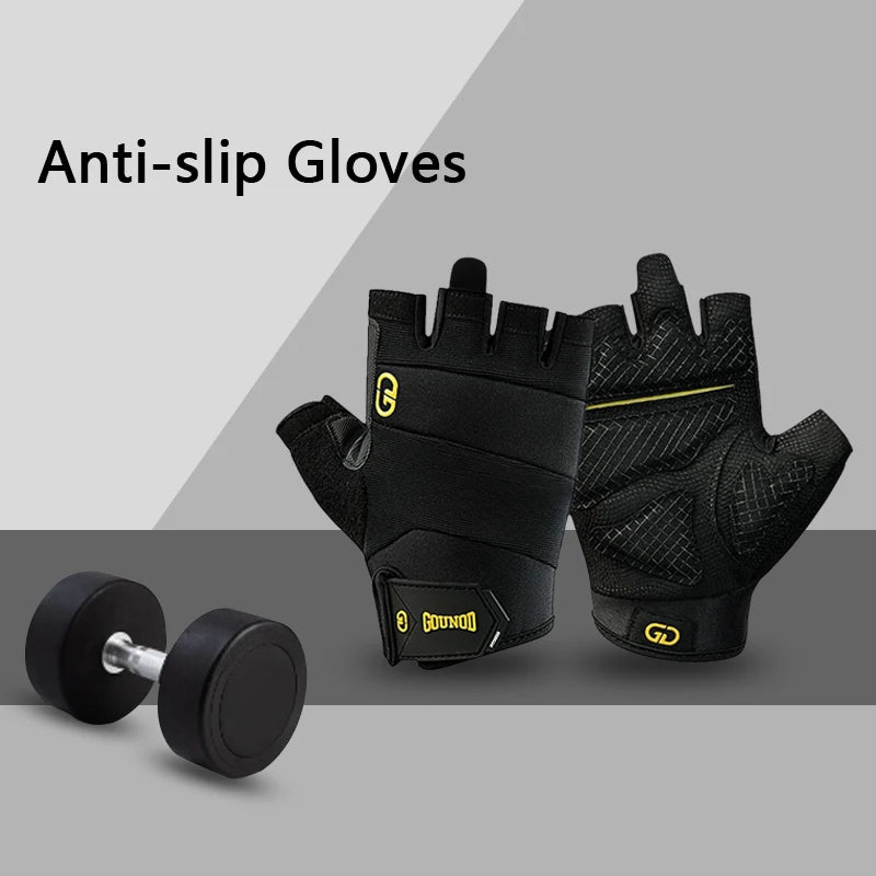 Full Palm Protection Workout Gloves – Fingerless, Anti-Slip, Unisex S-XL