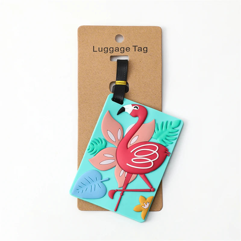 Creative Corgi & Cat Luggage Tag – Silicone Travel ID Tag with Anti-Loss Design