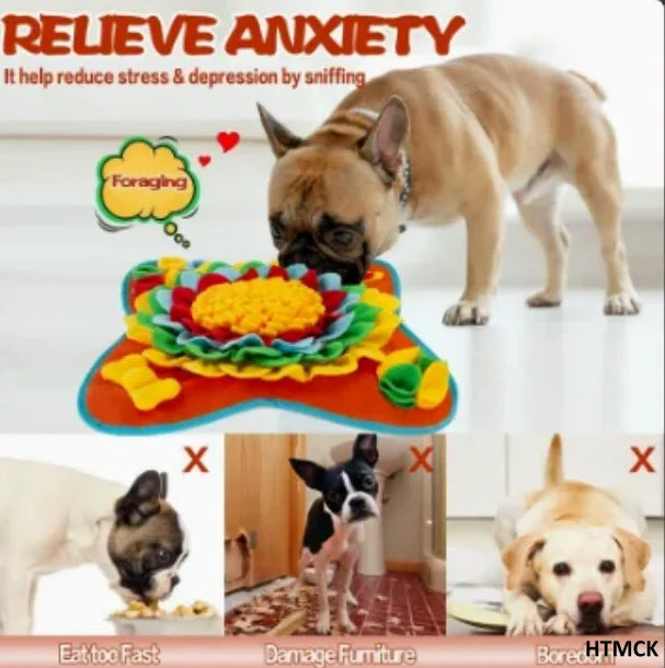 Interactive Dog Snuffle Mat — Feeding Puzzle Toy