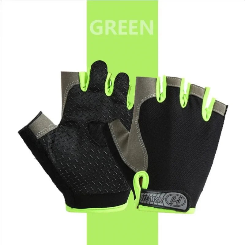 Fingerless Anti-Slip Sports Gloves – Breathable, Shockproof, 8 Colors S-XL