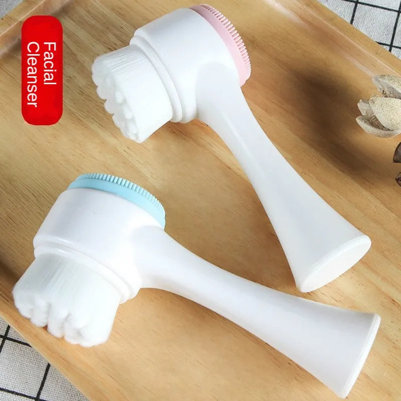 Silicone Facial Cleansing Brush – Double-Sided Exfoliator & Blackhead Remover