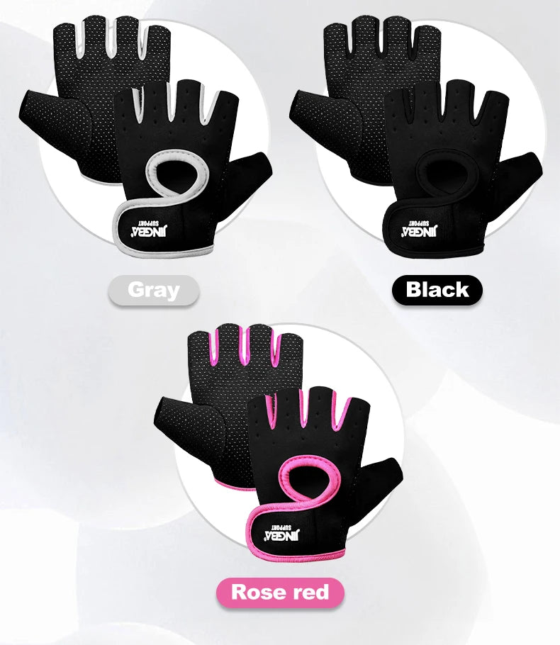 Breathable Gym Gloves – Knit Nylon, Weightlifting & Cycling, Unisex M-XL
